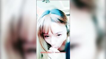 Chinese girl LIVE cam date fuck in car natural tits deepthro