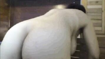 Granny with big tits and great ass rides dildo