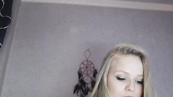 Perfect Ass Blonde Babe Fingering her Pussy
