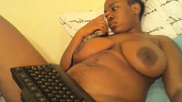 Big Pretty Ebony Webcam Tits