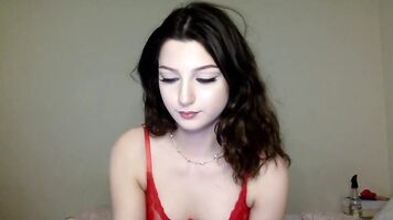 TEEN CAMGIRL W LOVENSE LUSH IN RED LINGERIE NO PANTIES CHATURBATE RECORDING